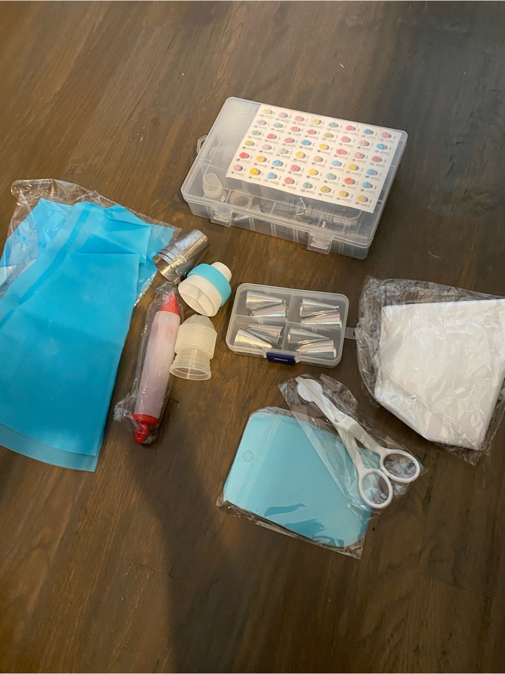 Cake Decorating Kit Set Reusable Piping Bags & Stainless Steel Tips Partial Set